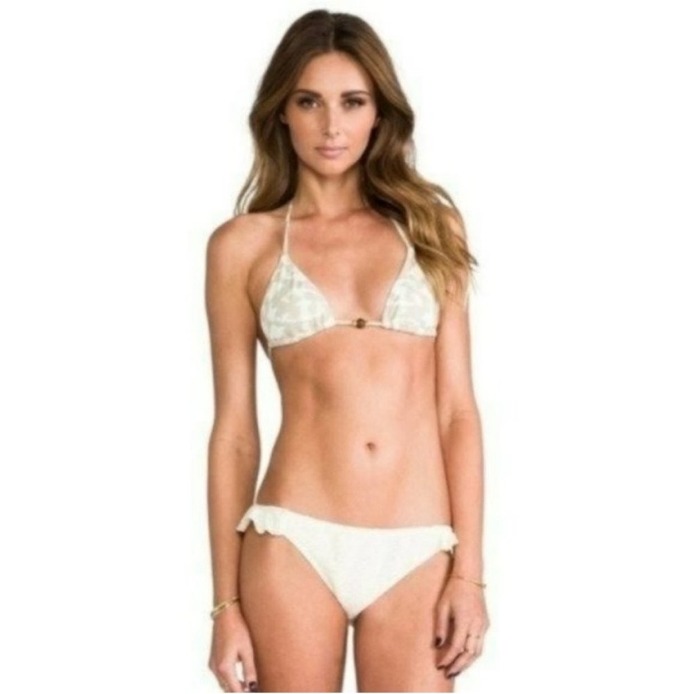 Eberjey Gisele Top in Sand Dune Hidden Cove Bikini Top
